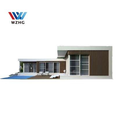 Prefabricated beach House for resort, steel frame house plan